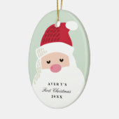 Kerstmis, eerste kerstmis van Santa Claus Baby Keramisch Ornament (Links)