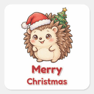 Kerstmis egel boom sticker