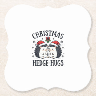 Kerstmis Egels Knuffels Cute Egels Kerst Ontwerp Kartonnen Onderzetters