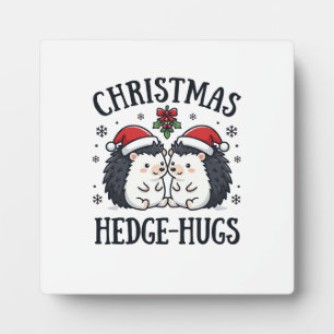 Kerstmis Egels Knuffels Cute Egels Vakantie Ontwer Fotoplaat