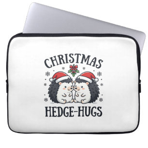 Kerstmis Egels Knuffels Cute Egels Vakantie Ontwer Laptop Sleeve