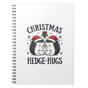Kerstmis Egels Knuffels Cute Egels Vakantie Ontwer Notitieboek