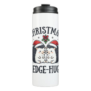 Kerstmis Egels Knuffels Cute Egels Vakantie Ontwer Thermosbeker