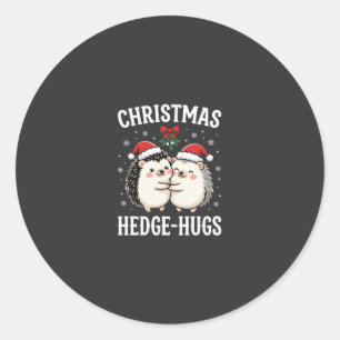 Kerstmis Egels Knuffels Cute Egels Vakantie Ronde Sticker