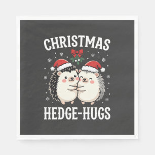 Kerstmis Egels Knuffels Cute Egels Vakantie Servet