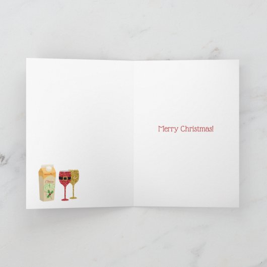 Kerstmis, Eggnog en kerst Feestdagen Kaart (Binnen)