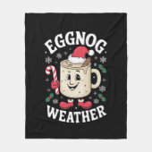 Kerstmis eggnog weer Retro Kerstmis Fleece Deken (Voorkant)