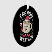 Kerstmis eggnog weer Retro Kerstmis Ornament (voorkant)