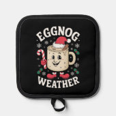Kerstmis Eggnog Weer Retro Kerstmis Pannenlap (Voorkant)