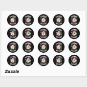 Kerstmis eggnog weer Retro Kerstmis Ronde Sticker (Vel)