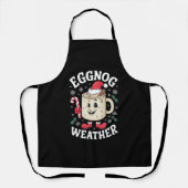 Kerstmis eggnog weer Retro Kerstmis Schort (Voorkant)