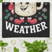 Kerstmis Eggnog Weer Retro Kerstmis Theedoek (Gevouwen)