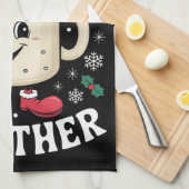 Kerstmis Eggnog Weer Retro Kerstmis Theedoek (Quarter Fold)