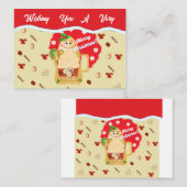 Kerstmis Eierpunch Ornamenten 2024 Notitiekaartje (Voorkant / Achterkant)