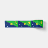 Kerstmis Eiland Vlag Satijnen Lint (Voorkant)