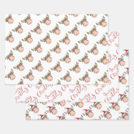 Kerstmis Eland Inpakpapier Vellen
