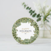 Kerstmis: Elegant Modern Chic Typographic Feestdagenkaart (Staand voorkant)