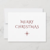 Kerstmis Elegant Snowflake Red White Feestdagenkaart (Voorkant)