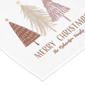 Kerstmis Elegante Bomen Aangepaste Festivale Wit Korte Tafelloper (Hoek)