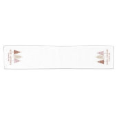 Kerstmis Elegante Bomen Aangepaste Festivale Wit Korte Tafelloper (Horizontaal)