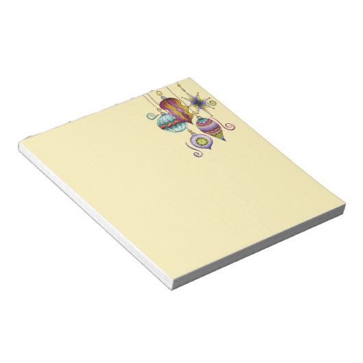 Kerstmis, elegante en Fancy glazen siervoorwerpen Notitieblok (Schuin)