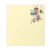 Kerstmis, elegante en Fancy glazen siervoorwerpen Notitieblok (Voorkant)