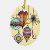 Kerstmis, elegante Ornamenten en Fancy glazen  (Voorkant)