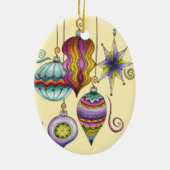 Kerstmis, elegante Ornamenten en Fancy glazen  (Achterkant)