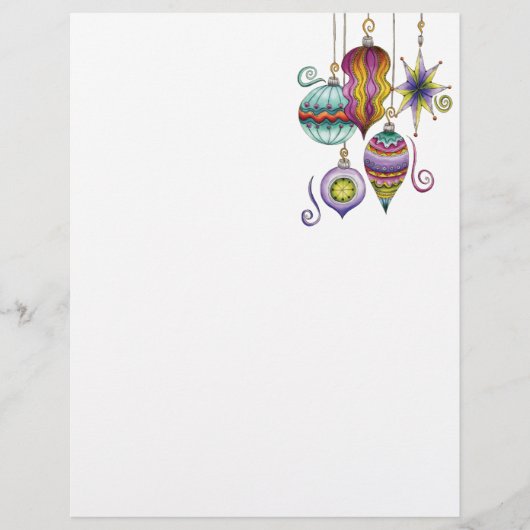 Kerstmis, elegante Ornamenten en Fancy glazen  Flyer (Voorkant)