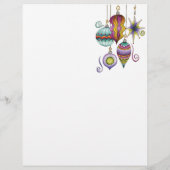 Kerstmis, elegante Ornamenten en Fancy glazen  Flyer (Achterkant)