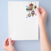 Kerstmis, elegante Ornamenten en Fancy glazen  Flyer (Hand)