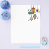 Kerstmis, elegante Ornamenten en Fancy glazen  Flyer (Enkel)