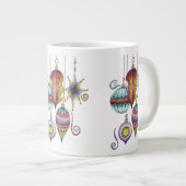 Kerstmis, elegante Ornamenten en Fancy glazen  Grote Koffiekop (Voorkant rechts)