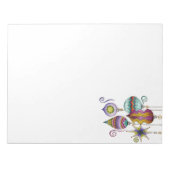 Kerstmis, elegante Ornamenten en Fancy glazen  Notitieblok (Voorkant)