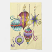 Kerstmis, elegante Ornamenten en Fancy glazen Theedoek (Verticaal)