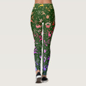 Kerstmis Element Patroon Groen Regenboog Leggings (Achterkant)