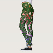 Kerstmis Element Patroon Groen Regenboog Leggings (Links)