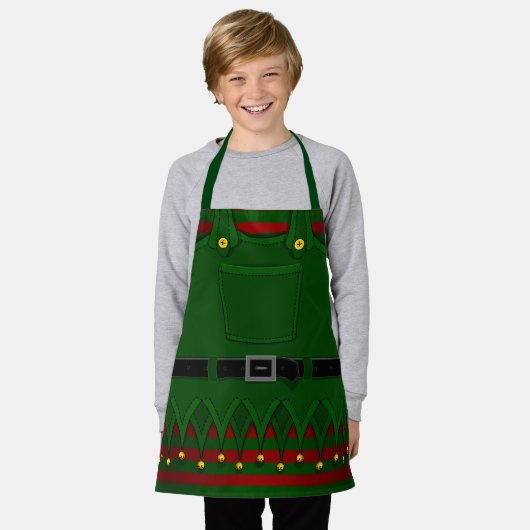 Kerstmis, Elf Aprons Festive Holiday Costume Apron Schort (Gedragen)