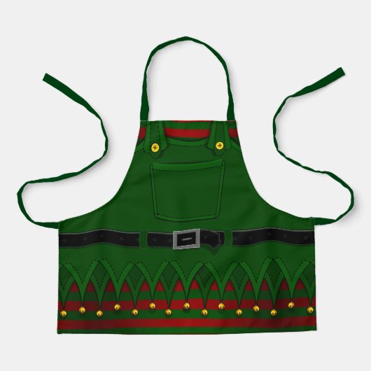 Kerstmis, Elf Aprons Festive Holiday Costume Apron Schort (Voorkant)