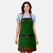 Kerstmis, Elf Aprons Festive Holiday Costume Apron Schort (Gedragen)