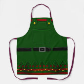 Kerstmis, Elf Aprons Festive Holiday Costume Apron Schort (Voorkant)