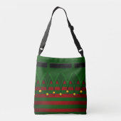 Kerstmis, Elf Bags Festive Holiday Elf Canvas tass Crossbody Tas (Achterkant)
