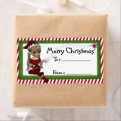 Kerstmis, Elf D1: Fantastisch kerstcadeauetiket Etiket (Insitu)