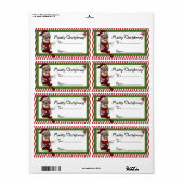 Kerstmis, Elf D1: Fantastisch kerstcadeauetiket Etiket (Full Sheet)