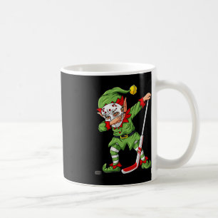 Kerstmis, Elf Dabbing Ice Hockey Player Boys Kinde Koffiemok