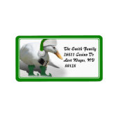 Kerstmis Elf Duck - Santa's Helper Etiket (Voorkant)