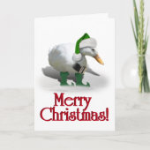 Kerstmis Elf Duck - Santa's Helper Feestdagen Kaart (Voorkant)