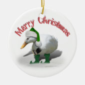 Kerstmis Elf Duck - Santa's Helper Keramisch Ornament (Voorkant)