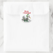 Kerstmis Elf Duck - Santa's Helper Ronde Sticker (Tas)