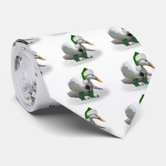 Kerstmis Elf Duck - Santa's Helper Stropdas (Opgerold)